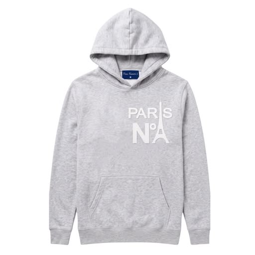 Hooded top – Sil 3D CC emblem – Grey/White