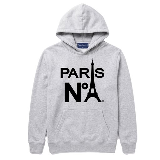 Paris Numéro 1® Original Emblem Hoodie – Grey/Black